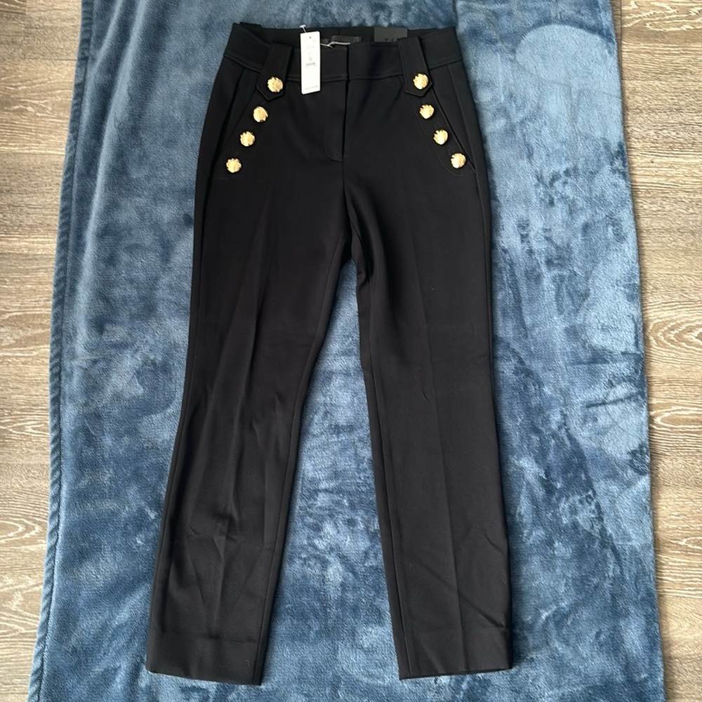WHBM Jolie Button Straight Pant. NWT.